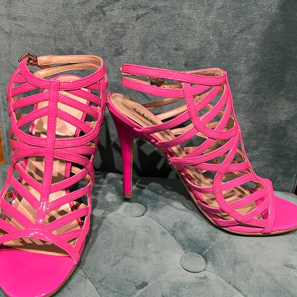 Guess Barbie Pink strappy heels